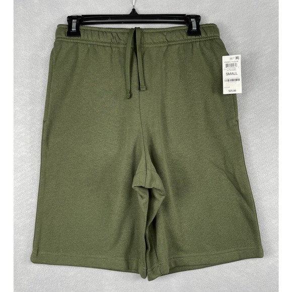 ID Ideology Men's Fleece Shorts 2-Pocket Drawstring Waist Green NEW - Picture 2 of 9